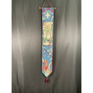 Vintage Christmas, Silent Night Tapestry Wall Hanging